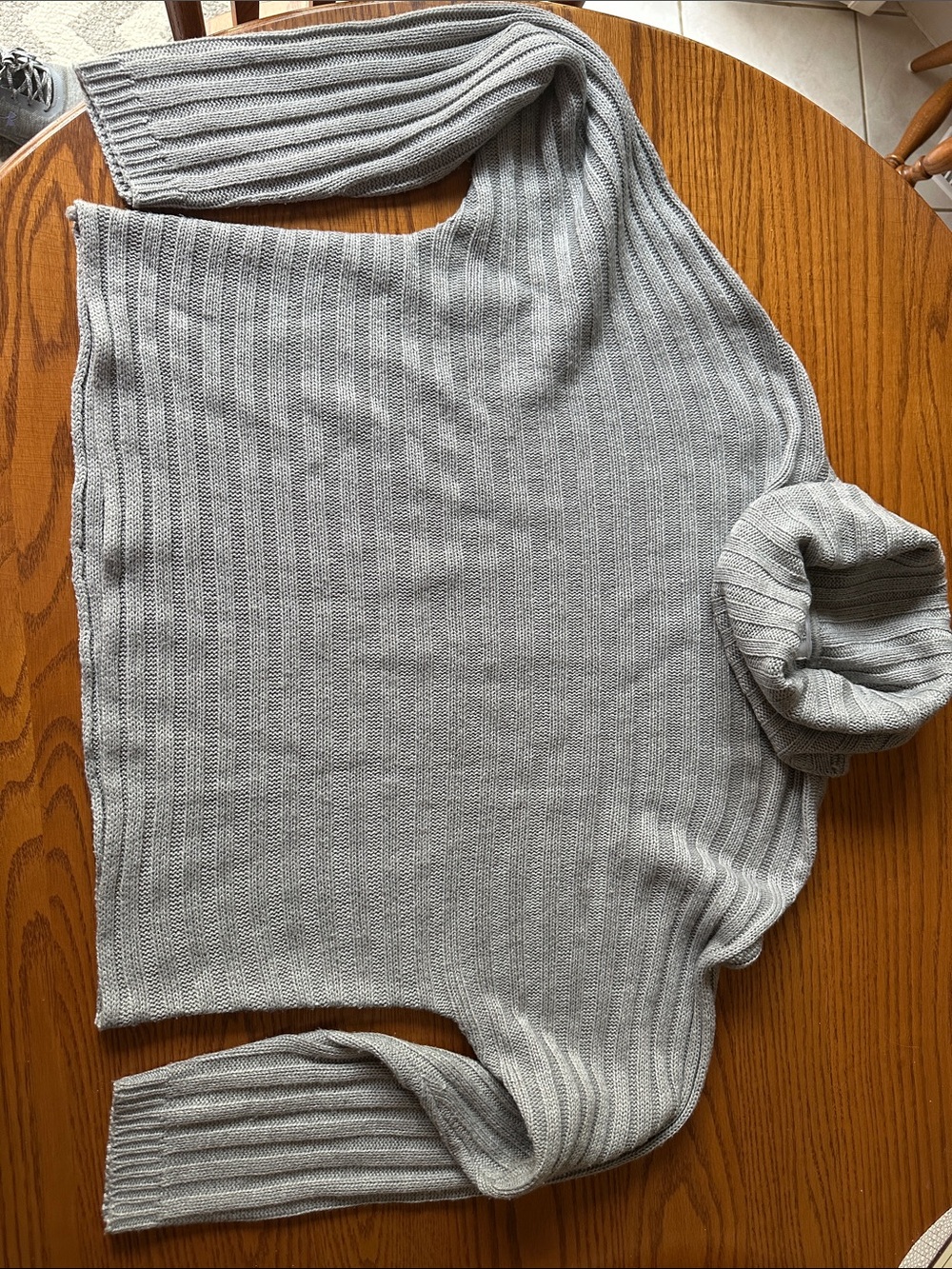 2/$20 Ardene Light Gray Ribbed Turtleneck Sweater